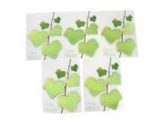 5 x Green Self adhesive note paper 8x7cm sticky Notes BookMark Pads