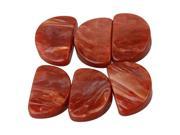 6 x Brown Guitar Tuner Pearloid Acrylic Ukulele Oval Tuning Key Buttons