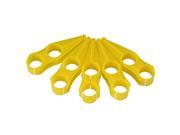 5pcs Yellow 26mm Round Plastic Chicken Duck Water System Feeder Pipe Clamp Hook
