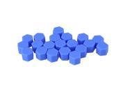 20 x Silicone Wheel Hub Screw Cover Protective Cap Prevent Dust Water Blue 21MM