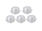 5 PCS Acrylic Diamond Shape Cosmetic Pots Easy to Use Square Bottom 10g