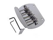 Heavy 4 String Chrome Curved Bass Bridge for Electric Bass Musical Accessory