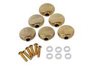 6 Pieces Golden Oval Alloy Tuning Peg Machine Tuner Buttons for Guitar