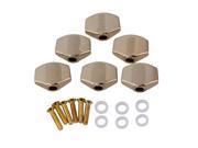 6x Alloy Guitar Machine Head Buttons Durable with 4mm Diameter Hole Golden