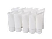 10 x White Flip Cosmetic Tube Empty Soft Hair Conditioner Container 20ML