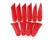 10 x Cosmetic Containers 10ml Red Empty Whorl Cover Tubes Easy to Carry