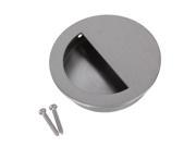 70mm Dia 304 Stainless Steel Cupboard Closet Flush Round Knob Pull with 2 Screws