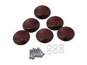 6pcs Oval Shape Plastic Machine Head Buttons for Electric Guitar Uklele Red
