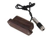 Rosewood Magnetic Dual Coil Soundhole Pickup for Acoustic Guitar Wood Color