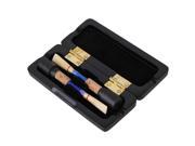 Black Wooden Oboe Reed Case Storage for 2 Reeds with Magnetic Closure