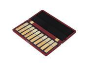 BQLZR Saxophone Reed Case for 10pcs Reeds Red Wood Color Close Tightly w Glass Pane