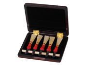 Maroon Wooden Bassoon Reeds Case for 5pcs Reeds with Magnetic Closure