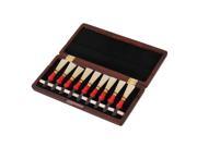 Wooden Reed Box Reed Case for 9 Reeds Hold Plug in Handmade Open Easily Maroon