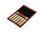 Wooden Sax Reeds Box 6 Reeds Hold Protects Ggainst Warping Amber Color Durable