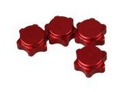 Red T10090 Aluminum Upgrade Wheel Hub Cover Hex Nut for RC1 8 Model Car Set of 4