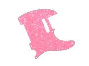Light Pink Pearl Electric Guitar 3 ply Pickguard Scratch Plate PVC 208mm 10 Hole
