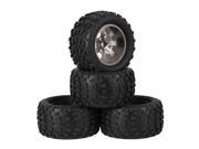 4xRC1 10 Truck Gravel Pattern Rubber Tire Aluminum 7 Spoke Wheel Rim