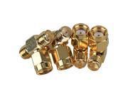 4 PCS 16x18x10mm RPSMA Male Plug to Double SMA Female RF Coaxial T Connector