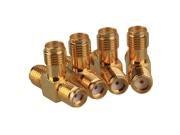 4 Pieces 16x21x6mm SMA Female to SMA Female RF Sraight Connectors T Type Adapter