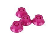 4pcs LEFT HAND Rose Red Plastic Hat Bell Knob for Electric Guitar White Number