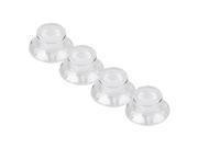 4pcs Electric Guitar Transparent Left Hand Plastic Bell Knob 6mm Dia Hole