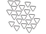 20pcs Multifunctional Triangle Buckle Loop Ring Silvery Metal Iron Plating 3.5mm
