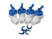 4pcs 1 4 White Reverse Osmosis Systems Water Filters Valve Quick Connect