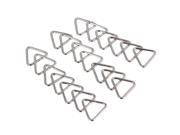 Multifunctional 2cm Silver Color Metal with Iron Wire Triangle Ring Pack of 20