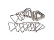 20pcs Triangle Loop Buckle and Metal Silver Triangle Ring for Bags 3.8cm