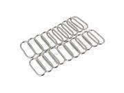 20pcs 5.1cm Silver Color Oval Ring Clips and Metal Loop Oval Buckle for Bags