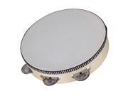 Eight Inch Metal Jingles Percussion Hand Held Tambourine Singing and Dancing