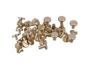20pcs Leather Craft Solid Brass Nail Rivets Flat Chicago Binder Screws 10x4x6mm