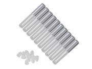10pcs 3ml Silver Lip Balm Cute Bottle Empty Cosmetic Container Tube for Travel