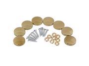 8pieces Golden Home Decor Copper Round Screw Cap Nails for Mirror Table 25mm Dia