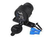 Waterproof DC12 24V Dual USB Car Charger One hole Bracket Panel for All Phones