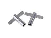 2 pcs Standard Drum Key for Drum Adjustable Wrench Tuning Heads Silver