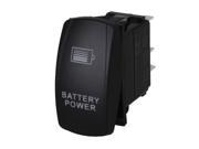 Black 5pin Battery Power Orange Light ON OFF Rocker Switch for DC12 24V Car Boat