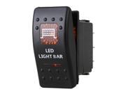 Led Light Bar Sign IP68 Car Rocker Switch DC12 24V Orange Led Light On Off On