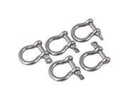 Silver Color Screw Pin Bow Anchor Bow Shackle European Style M4 Pack of 5