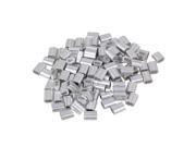 M2.5 Double Ferrules Wireropes Aluminum Sleeves Clip Clamps Silver Set of 100