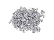 200PCS 1.2mm Round Holes Ferrules Wire Rope Aluminum Sleeves Clip Silver