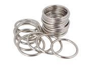 BQLZR 20x Welded O Rings Closeout Nickel Plated Over Steel O Ring Strong 5cm Silver