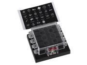 BQLZR One Power In 8 Way Circuit Blade Fuse Holder Box with Cover for Car Truck
