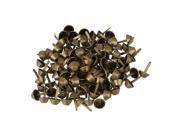 BQLZR 100pcs Conical Head Iron Upholstery Nails 23mm Studs 2 Shanks Decoration Bronze