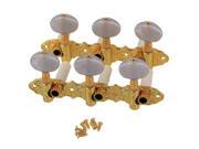 BQLZR 2x Zinc Alloy 35mm Tuning Key L R with Screws for Classical Guitar Oval Button