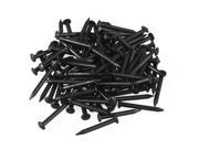 BQLZR 50pcs Black 15x1.5mm Archaize Pure Copper Wood Screw Nail with Round Head