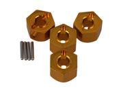BQLZR 4pcs RC1 10 Alloy Upgrade Yellow Wheel Hex Hub for HPI Largefoot Car BMT0009