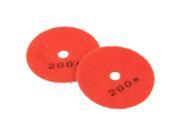 BQLZR Flexible 100mm Dia Orange 200 Grit Diamond Stone Wet Polishing Pads Pack of 2