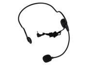 BQLZR Dual Ear EY 520 3.5mm L Type Plug Metal Headset Head mounted Microphones Black