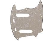 BQLZR Light Yellow Pearl 4 Layer Scratch Plate Replacement for Mustang Guitar